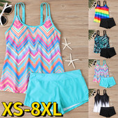 Naiste vintage bikiinid 3D prindiga ujumisriided ujumisriided kaheosaline komplekt suvine Monokini kõrge vöökohaga ujumistrikoo Tankini rannariided