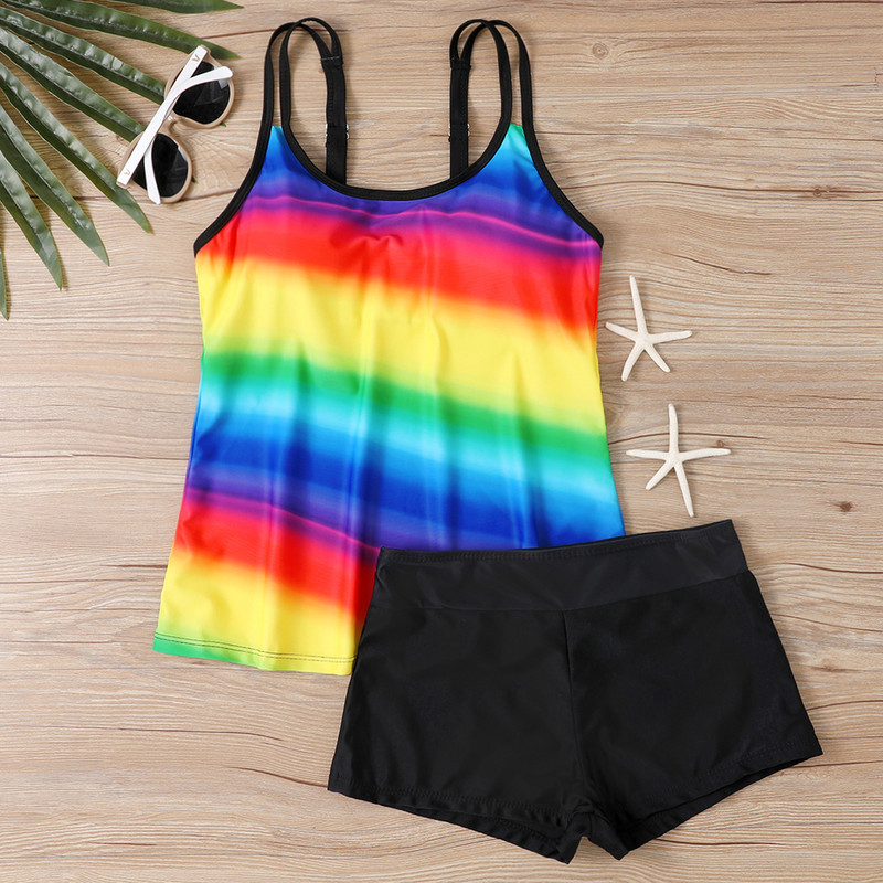 Bikini vintage pentru femei, cu imprimare 3D, costum de baie, set de două piese, monokini de vară, costum de baie cu talie înaltă, tankini, îmbrăcăminte de plajă