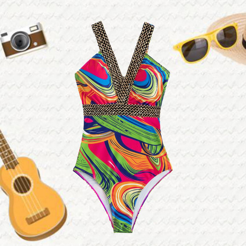 Strand Monokini Stílusos vezeték nélküli női fürdőruha Gyorsan száradó női fürdőruha Légáteresztő női fürdőruha női ruha