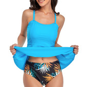 Konservatīvi sieviešu peldkostīmi, 2023. gada divdaļīgs pludmales peldkostīms, bikini ar augstu vidukli, sporta seksīgs, plakana leņķa peldkostīmu bikini komplekts