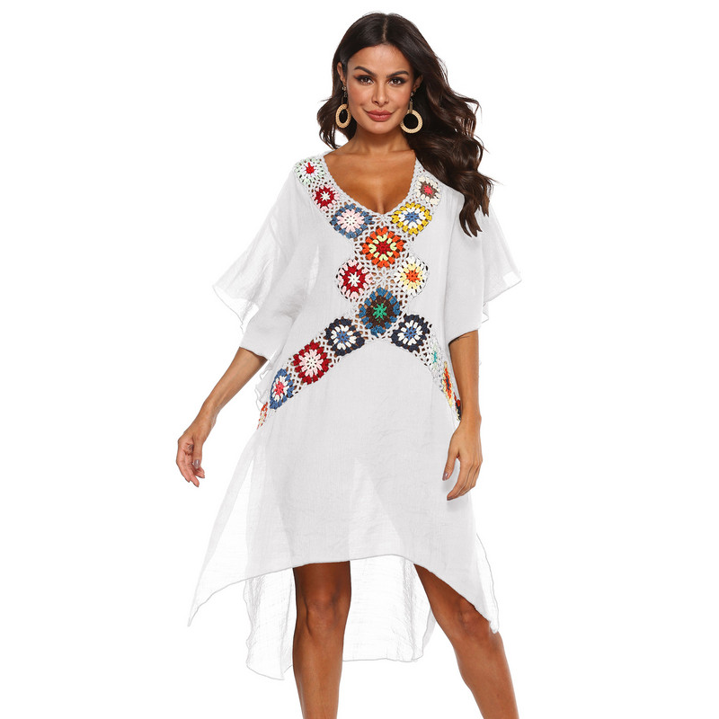 2023. aasta naiste rannakleit, tuunika, valge riietus, rannariided, pareo Playa, kleidid, Saida De Praia, katmiseks mõeldud suveneep