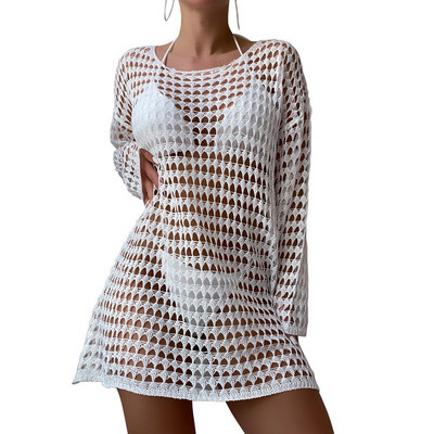 Nyári divat Szexi, kényelmes női strandruha, egyszínű, napfény elleni, mélyedésmentes bikini úszómedencéhez