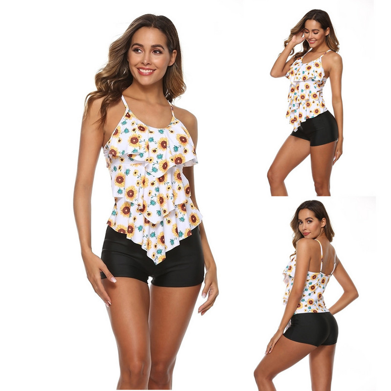 Costum de baie Bikini european-american pentru femei Boxeri mari Bikini mare