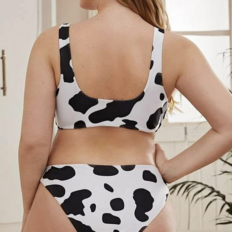 Bikini komplekti sievietēm peldkostīmu piena raksts ar augstu vidukli vēders liela izmēra atsevišķs peldkostīms liela izmēra peldkostīmi sievietēm Tankini