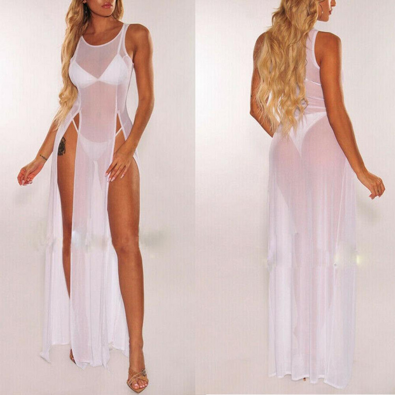 Κάλυμμα μαγιό Hot Sales Διαπνέον διαφανές πλέγμα μονόχρωμο κάλυμμα παραλίας για πισίνα