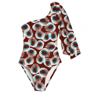 Γυναικείο μπικίνι αδυνατίσματος κοιλιά Ελέγχου με ένα λουράκι ώμου Φούντα ασορτί με επένδυση στήθους Γυναικείο ολόσωμο μαγιό Θαλάσσια σπορ