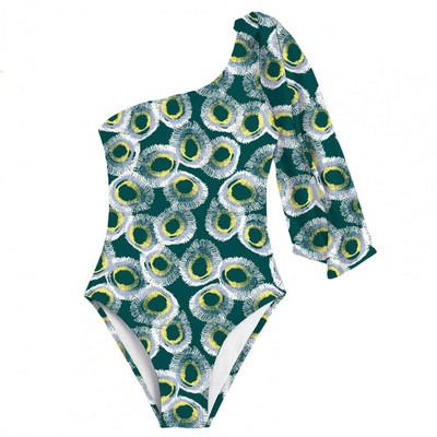 Γυναικείο μπικίνι αδυνατίσματος κοιλιά Ελέγχου με ένα λουράκι ώμου Φούντα ασορτί με επένδυση στήθους Γυναικείο ολόσωμο μαγιό Θαλάσσια σπορ