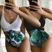 Uus Push Up ujumisriided ühes tükis naiste ujumiskostüüm Halter ujumiskostüüm Suvine prinditud rannariided Monokini ujumistrikoo