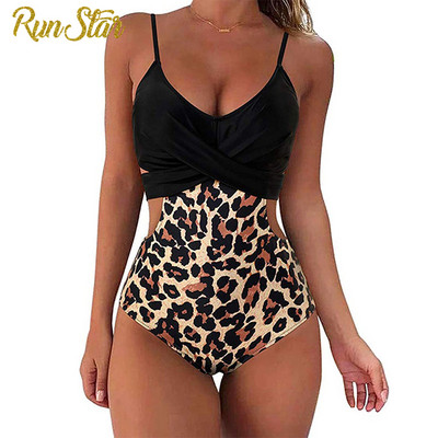 Uus Push Up ujumisriided ühes tükis naiste ujumiskostüüm Halter ujumiskostüüm Suvine prinditud rannariided Monokini ujumistrikoo