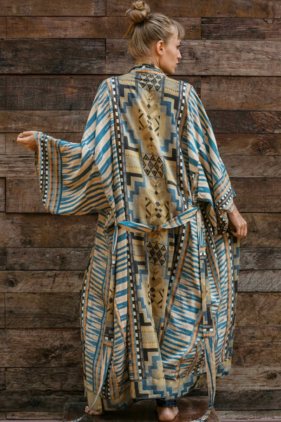 Jauns vintage kimono ar vērtnēm Halo Dyeing Beach Cover Up Vasaras peldkostīmi Lielizmēra garās jakas brīvdienu Bohēmijas pārvalki