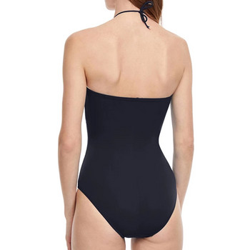 One Piece Halter Bikini Push Up Μαγιό παραλίας Γυναικεία μαγιό Μασίφ ρούχα παραλίας Lace Up Triangle μαγιό Γυναικεία μπικίνι