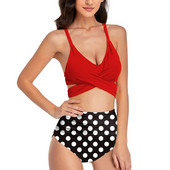 2023 Νέο γυναικείο μαγιό Κομψό ψηλόμεσο μπικίνι σέξι επίπεδη γωνία μαγιό μαγιό Γυναικεία σέξι μπικίνι Brazilian