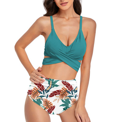 2023 Νέο γυναικείο μαγιό Κομψό ψηλόμεσο μπικίνι σέξι επίπεδη γωνία μαγιό μαγιό Γυναικεία σέξι μπικίνι Brazilian