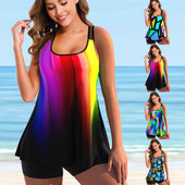 Sieviešu pludmales tērpi peldkostīmi daudzkrāsaini Tankini monokini peldkostīmi peldkostīmi divdaļīgi bikini komplekti peldkostīmi sieviešu tankkini S-6XL