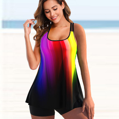 Sieviešu pludmales tērpi peldkostīmi daudzkrāsaini Tankini monokini peldkostīmi peldkostīmi divdaļīgi bikini komplekti peldkostīmi sieviešu tankkini S-6XL