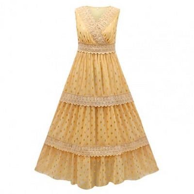 Rannakleit, täpiline kuldne naiste kleit, šifoonist ujumiskostüüm, keebid, väljasõit Sarongi tuunikad, naiste rannariided puhkuse ajal