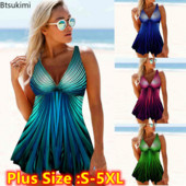Suures suuruses 4XL 5XL naiste seksikas ujumistrikoo suvine tankiinide ujumistrikoo, naiste ujumisriided, prinditud bikiinikomplekt rannariiete ujumiskostüüm, naine
