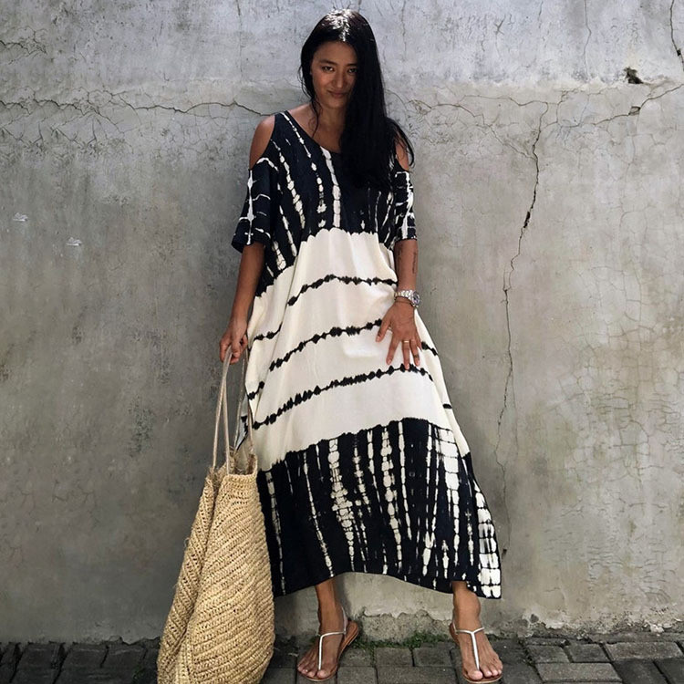 Rochie de plajă imprimată Cămașă largi de vacanță cu protecție solară Bluză Bikini Femei 2023 New Lady Bluză de la malul mării Moda Timp liber Vară Kaki