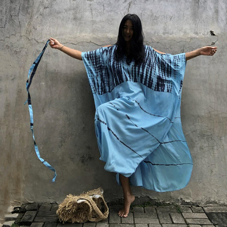 Rochie de plajă imprimată Cămașă largi de vacanță cu protecție solară Bluză Bikini Femei 2023 New Lady Bluză de la malul mării Moda Timp liber Vară Kaki