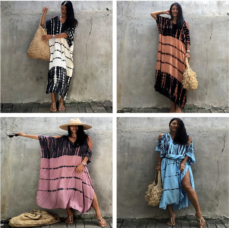 Rochie de plajă imprimată Cămașă largi de vacanță cu protecție solară Bluză Bikini Femei 2023 New Lady Bluză de la malul mării Moda Timp liber Vară Kaki