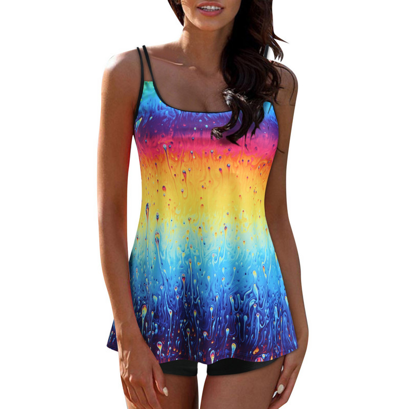 Costum de baie Femeie 2023 Costum de baie Costum de baie Costum Bikini Imprimat Curea Ajustabil Bikini Digital Set Tankini Купальник Женский