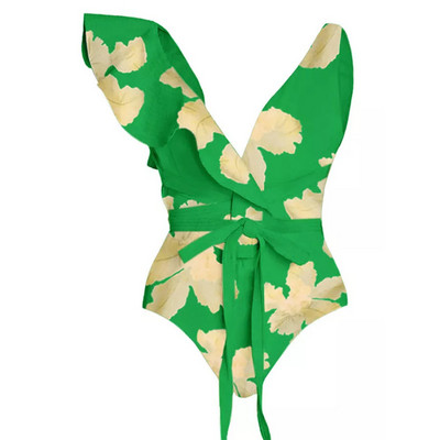 2023 nou costum de baie Costum de baie pentru femei, cu flori de primăvară fierbinte, dintr-o bucată
