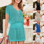 Õõnestatud bikiinide katted Naiste suvine tuunika rannakleit Ujumisriided Femme ujumistrikoo ujumiskostüüm Pühadeks Vestido Biquini laos