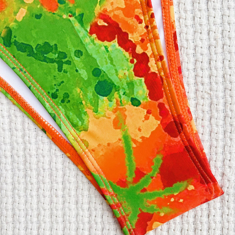 Kupaći kostim Ženski bikini velike veličine Bikini obojen na kravatu Seksi kupaći kostim Bikini s printom Brazilski kupaći kostim trajes de baño