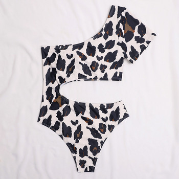 Push Up Bikini 2023 Sexy Swimsuit Γυναικείο Καλοκαιρινό Sexy Leopard printed Ολόσωμο κοντομάνικο μπικίνι μαγιό