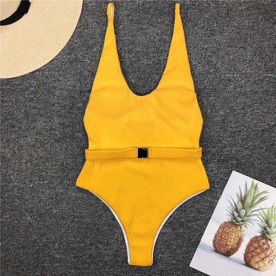 maillot îmbrăcăminte de plajă costume de baie costum de baie pentru femei set sexy pentru femei 2023 costume de baie bikini cu talie înaltă bikini galben sling