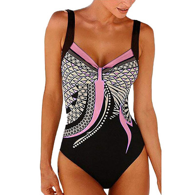 Női Bikini Egyrészes geometrikus nyomtatással Bikini fürdőruhák Fürdőruha Strandruha Szexi Női Bikini Strandruha Monokini Body