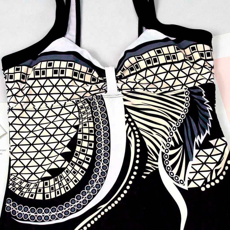 Bikini pentru femei Bikini cu imprimare geometrică dintr-o bucată Costume de baie Costum de baie Costum de plajă Bikini sexy pentru femeie Costume de plajă Body monokini