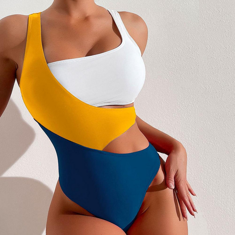 Stilīgs, ātri nožūstošs sieviešu peldkostīms, platas siksnas sieviešu peldkostīms, elastīgs peldbaseina piederumi