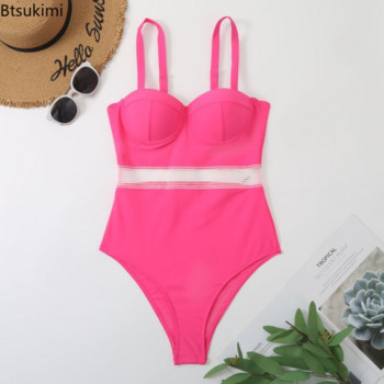 BR Biquie Sexy Push Up Bikini 2023 Νέο Γυναικείο Στριγκάκι με κομμένο νέον επίδεσμο Brazilian μαγιό Σετ μπικίνι μαγιό