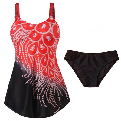 2Pcs/Set Kupaći kostim Jednodijelni Tankini Set Soft Texture 5 Boja Kupaći kostim Gradient Design Tankini Set 2022 kupalʹnik ženskij