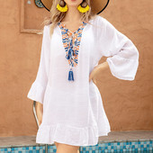 Meeste kampsunid tõmblukuga pikkade varrukatega kleit pluus Boheemlas stiilis rannaseelik suvine päikesekaitsekreem Air Naiste kardigan pikk