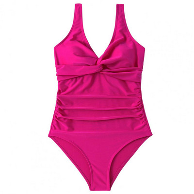 Naiste bikiinide komplekt, ühevärviline sügava V-kaelusega suvine monokinid, seksikas madala lõikega varrukateta polsterdatud ujumiskostüüm Slim Fit seljata ujumistrikoo