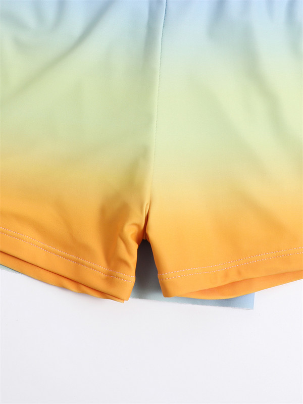 Bikini Costum de baie Femei 2023 Noua Culoare Degradată Acoperire pentru Burtă Set Bikini Boxer Shorts Costum de baie de Vară Costum de baie pentru Femei