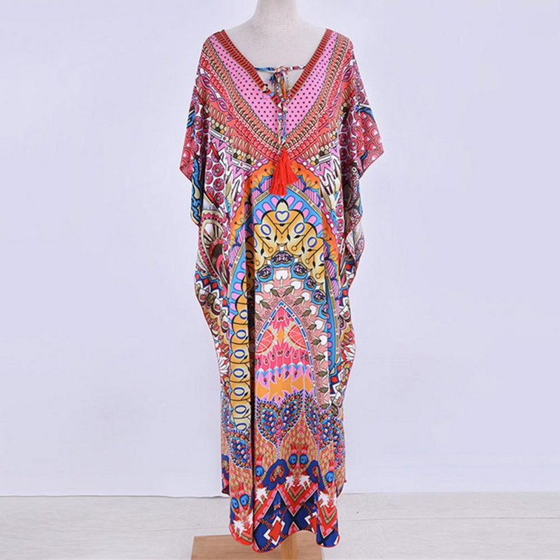 Populaarsed bikiinid Cover Up V kaelusega ainulaadsed ujumisriided Cover Up hommikumantlid stiilis Beach Cover Up