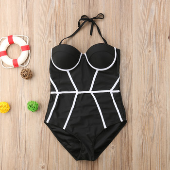 2021 Γυναικεία στράπλες Patchwork Body Push Up Swimwear Lady Beachwear 1 τεμ. Μαγιό Κορμάκι Μαγιό