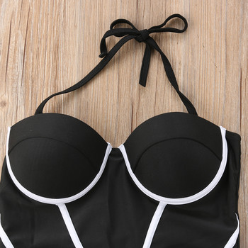 2021 Γυναικεία στράπλες Patchwork Body Push Up Swimwear Lady Beachwear 1 τεμ. Μαγιό Κορμάκι Μαγιό