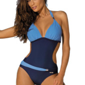 Sieviešu peldkostīmi Bikini Push-up peldkostīms High Cut Patchwork Beachwear