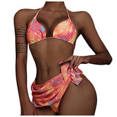 Naiste värvilised ujumisriided Maillot De Bain Femme bikiinid 2022, naine, kolmeosaline rannapuhkus, seksikas naiste ujumistrikoo Купальник Женский