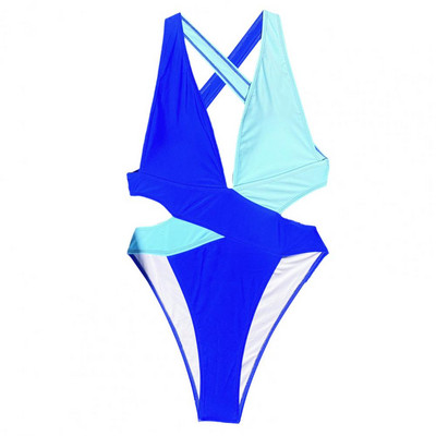 Costume de baie pentru femei Trendy No Constraint Monokini de vară Deep V Gât cu bretele încrucișate Costum de baie pentru femei Haine de surfing