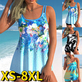 2022. aasta kõrge vöökohaga lilledega trükitud supelkostüüm naistele, kaheosaline komplekt, naiste seksikas ujumisriided, suvised naiste vabas suuruses tankiinid