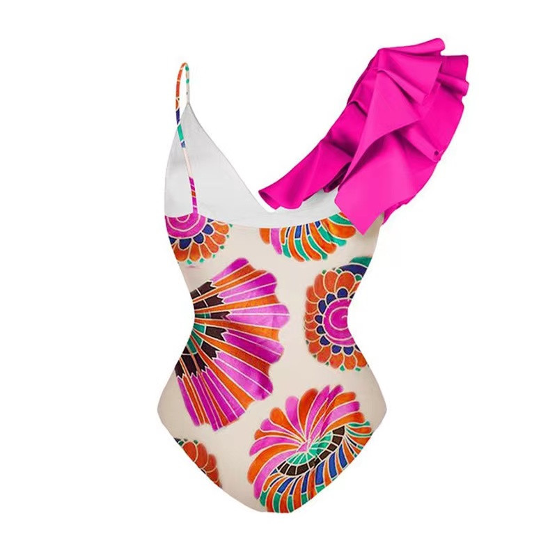 Ženski retro kupaći kostim i suknja Asimetrična blagdanska haljina za plažu Dizajnerski kupaći kostim Vintage ljetna odjeća za surfanje