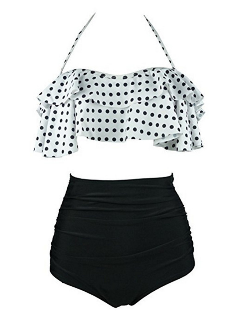 Νέο μεγάλο μπικίνι Mujer 2021 Γυναικείο μαγιό Ψηλόμεσο μαγιό Push Up Σετ μπικίνι Vintage Beach Wear Biquini Mujer