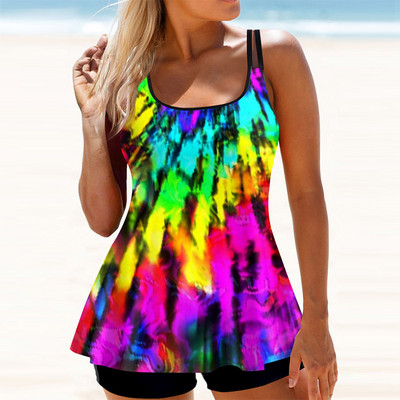 2022. aasta Tankini naiste ujumisriided, kaheosaline bikiinikomplekt, triibulise trükiga ujumistrikoo, naiste seksikas suvine supelkostüüm Mujer 5XL