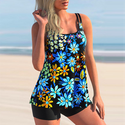 2022. aasta Tankini naiste ujumisriided, kaheosaline bikiinikomplekt, triibulise trükiga ujumistrikoo, naiste seksikas suvine supelkostüüm Mujer 5XL