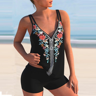 2022. aasta Tankini naiste ujumisriided, kaheosaline bikiinikomplekt, triibulise trükiga ujumistrikoo, naiste seksikas suvine supelkostüüm Mujer 5XL